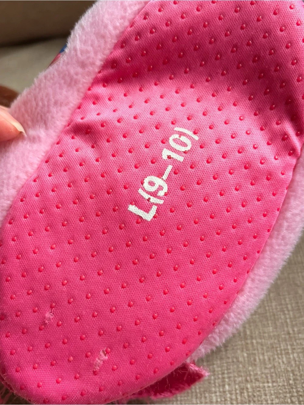 Vintage Y2K Girls Dora Pink Plush Slipper with Doll Accent